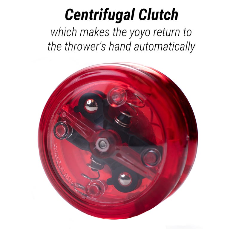 Yomega The Original Brain - Professional Yoyo for Kids and Beginners, Responsive Auto Return Yo Yo Best for String Tricks + Extra 2 Strings & 3 Month Warranty (Red) - Image 1